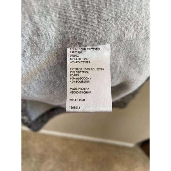 Original Weatherproof Womens Faux Fur Sherpa Pullover Half-Zip Gray Medium - Picture 5 of 7